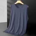 Camiseta sin mangas para hombre de tejido tipo seda fría y malla. Ligera y transpirable, ideal para el verano. Estilo deportivo casual, perfecta para uso diario o actividades al aire libre.