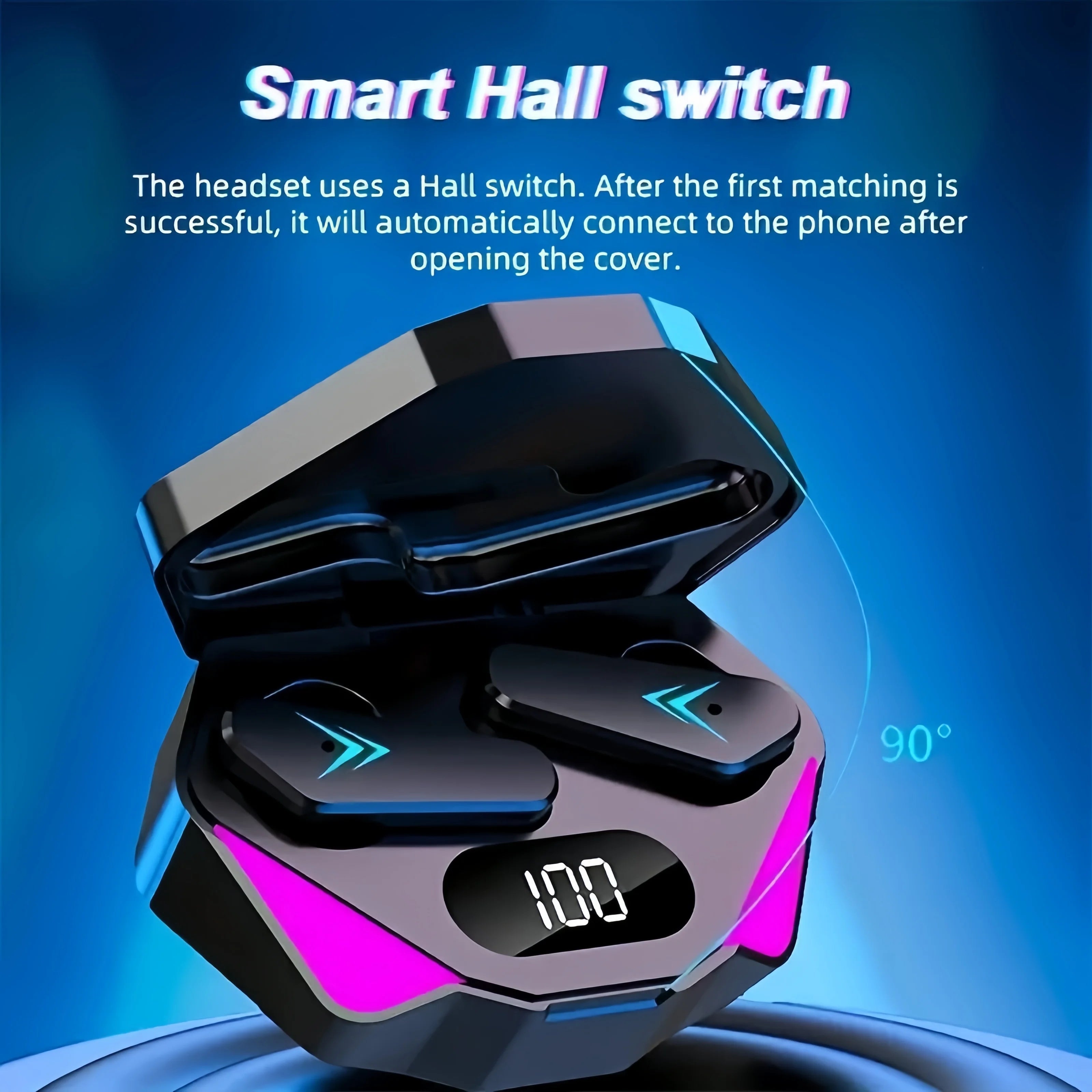 Auriculares inalámbricos Bluetooth TWS X15 con pantalla LED, micrófono integrado, diseño para videojuegos, cancelación de ruido y sonido de alta calidad. Audífonos inalámbricos ideales para música, llamadas y gaming.