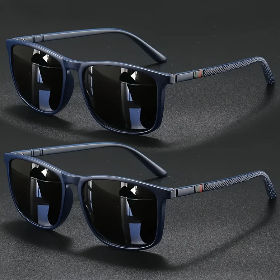 Gafas de sol cuadradas de lujo estilo vintage (paquete de 2 o 3 unidades), ideales para hombre y mujer. Perfectas para ciclismo, viajes, conducir, pescar y uso diario. Lentes con protección UV400, modernas y elegantes.