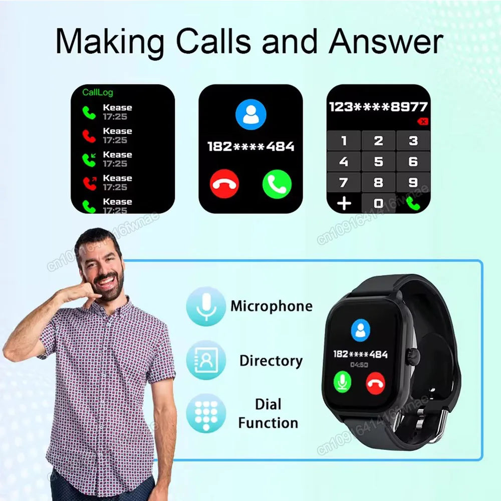 Nuevo reloj inteligente GPS militar para exteriores, resistente al agua, con múltiples modos deportivos, seguimiento de actividad física, pantalla HD y llamadas por Bluetooth. Smartwatch para hombres y mujeres tipo pulsera.