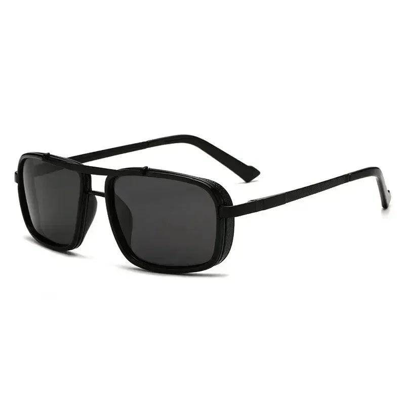 Nuevas gafas de sol cuadradas estilo steampunk vintage para hombre. Ideales para conducir, viajar y disfrutar del verano. Lentes con protección UV400, modernas, elegantes y resistentes.