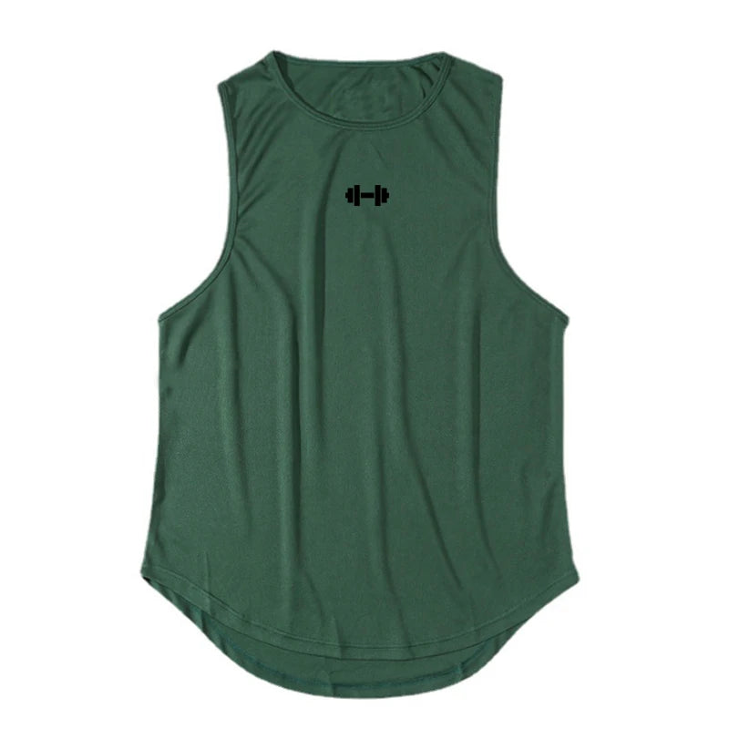 Camiseta sin mangas deportiva para hombre | Secado rápido | Ajuste Slim Fit | Ideal para gimnasio, entrenamiento y baloncesto