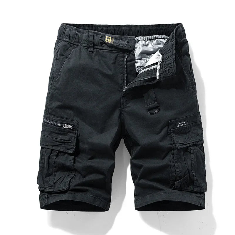 Nuevos pantalones cortos cargo de algodón para hombre, verano 2025, diseño camuflado, estilo casual tipo bermuda, ideales para la playa, uso diario o estilo jogger. Prenda masculina de tendencia