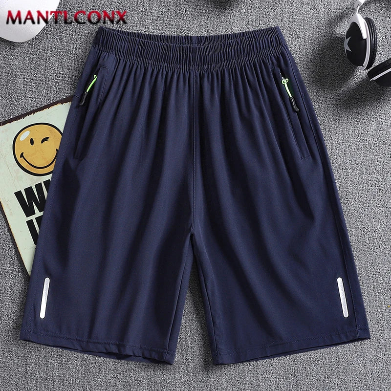 Shorts deportivos de verano para hombre. Diseño ligero y transpirable, ideales para correr, gimnasio, fitness y jogging. Estilo casual con colores negro y gris, cómodos para entrenamiento y uso diario.