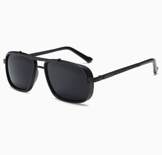 Nuevas gafas de sol cuadradas estilo steampunk vintage para hombre. Ideales para conducir, viajar y disfrutar del verano. Lentes con protección UV400, modernas, elegantes y resistentes.